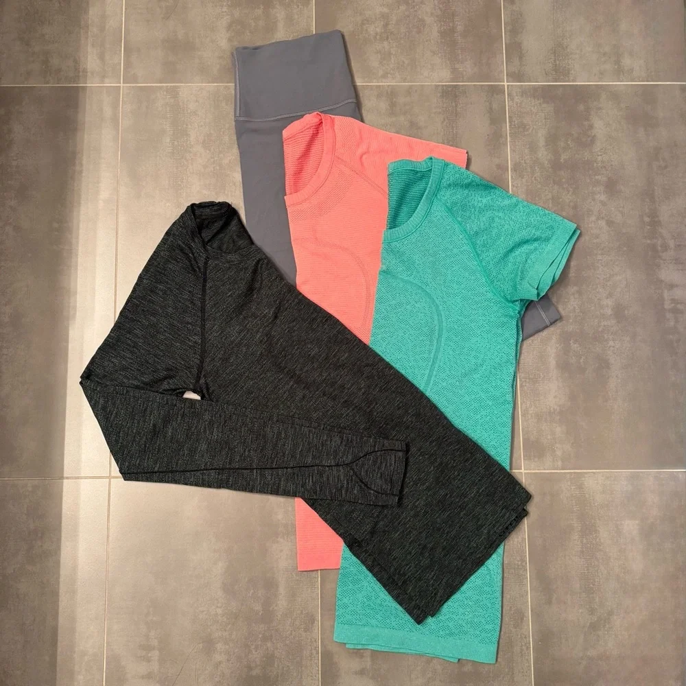 Lululemon Bundle Sz 10 Swiftly Tech Hip Length High Waist Align Pants Length 28” - Picture 16 of 16